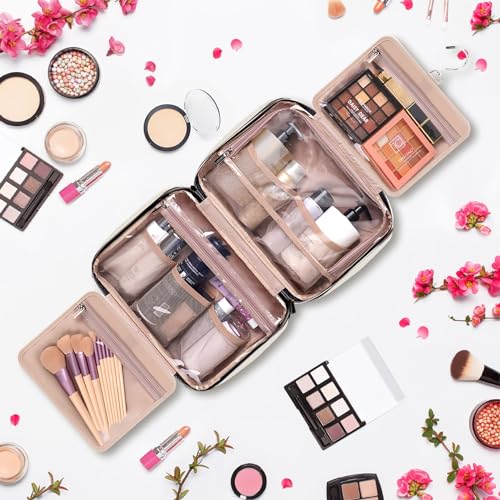 Travel Size Toiletry Bag for Women - Water-Resistant Makeup Organizer