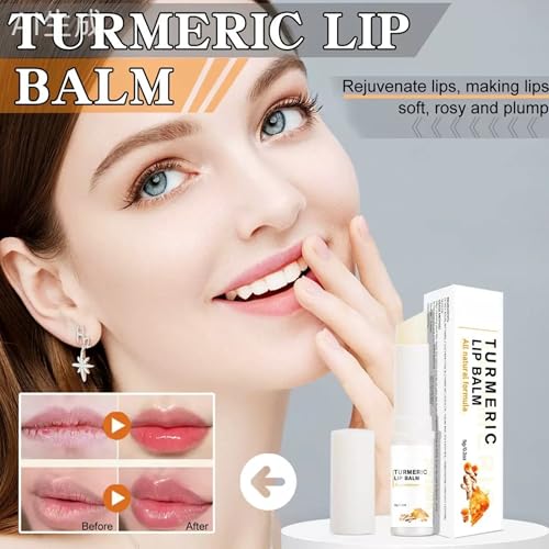 Turmeric Lip Scrub & Balm for Dark Lips, 2 Pack