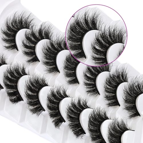 Losha Fluffy False Eyelashes 7 Pairs | 3D Faux Mink Lashes