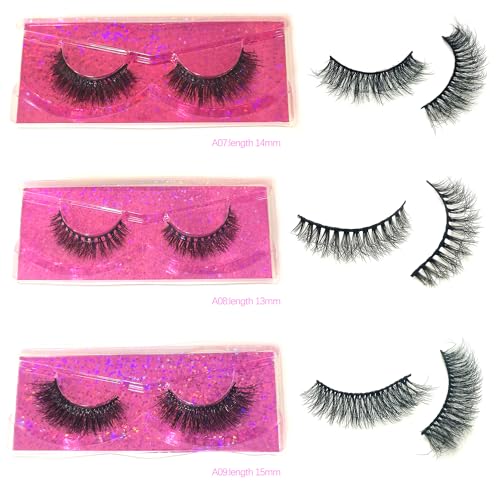 Natural Look Fluffy Eye Lashes, Faux 3D Mink Lashes 10 Styles Eyelashes Wholesale(50 Pairs)