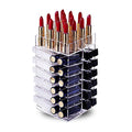 HBlife Lipstick Holder, Acrylic Rotating 64 Lipstick Tower Organizer Spinning Lipgloss Holder with Removable Dividers