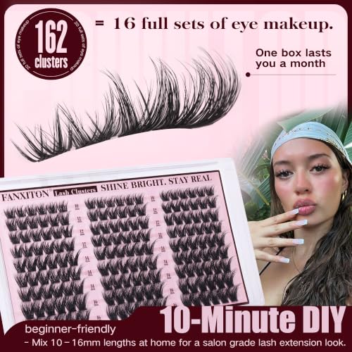 Wispy Volume Lash Clusters 10-16mm Mixed DIY Lashes 162pcs