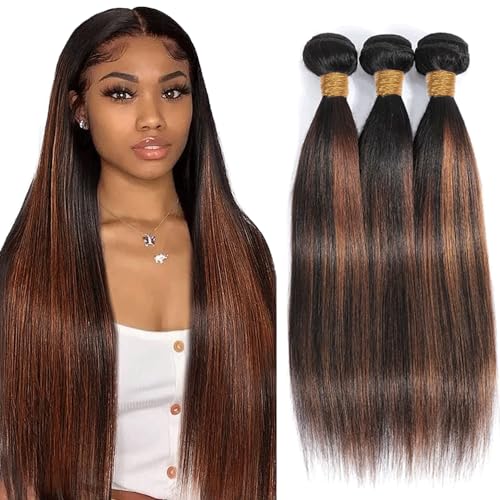 P1B30 Straight Brazilian Hair Bundles 28 30 32 Inch