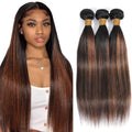 P1B30 Straight Brazilian Hair Bundles 3 Bundles 30 Inch