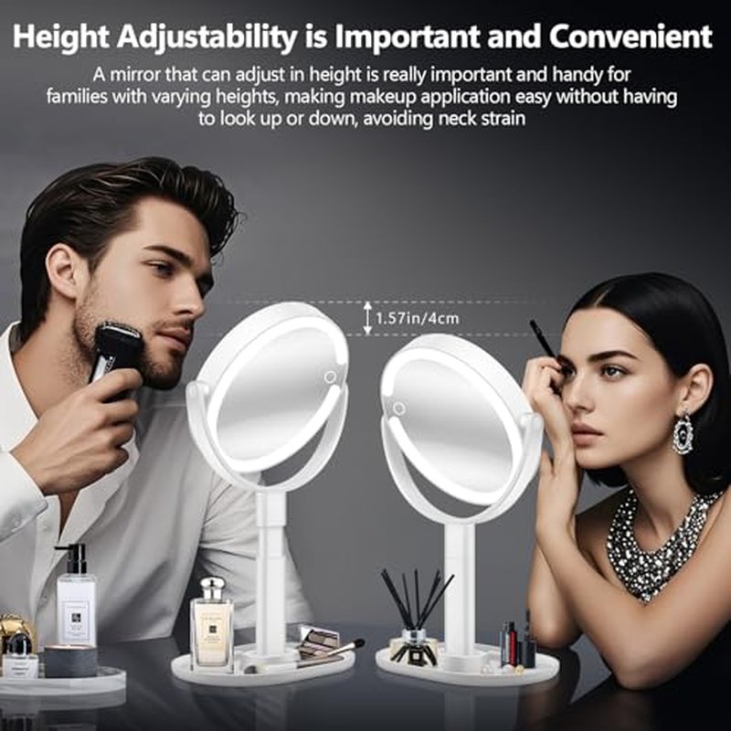 MIYADIVA 30X Magnifying Makeup Mirror with Lights & Touch Switch