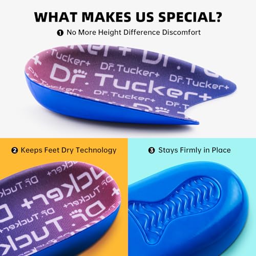 DR.TUCKER+ Heel Pads for Shoes, Heel Cup Pain Relief, Blue, L (Women 9-13/Men 8-13)