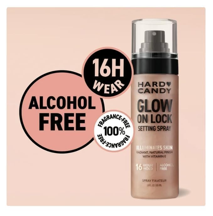 Hard Candy Glow On Lock Setting Spray 16H Luminous 3.4oz
