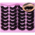 Mink Lashes 20mm Volume D Curl Cat Eye Faux Lashes 14 Pairs