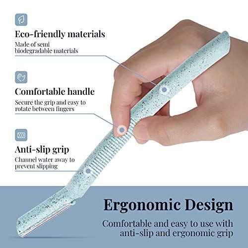 ennva Eyebrow Razor for Women | Dermaplane Facial Razor for Face | Hair Trimmer Face Razor for Body Use | Multipurpose Facial Hair Removal Disposable Blades Eyebrow Shaper Tool - 12pcs