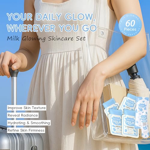 Travel Size Milk Skincare Set for Girls 8-12 - 60 PCS