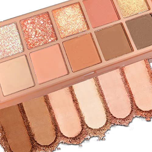 10 Color Eyeshadow Palette - Matte & Shimmer Nude Eye Makeup