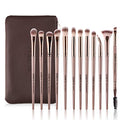 Z'OREYA 12Pc Professional Eye Makeup Brush Set with Bag