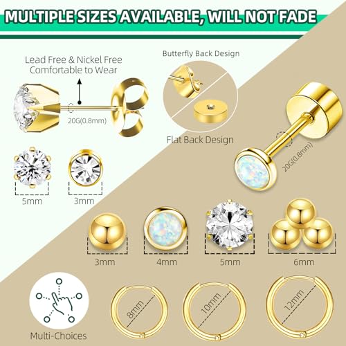 26 Piece Ear Piercing Kit with Disposable Guns & Earrings