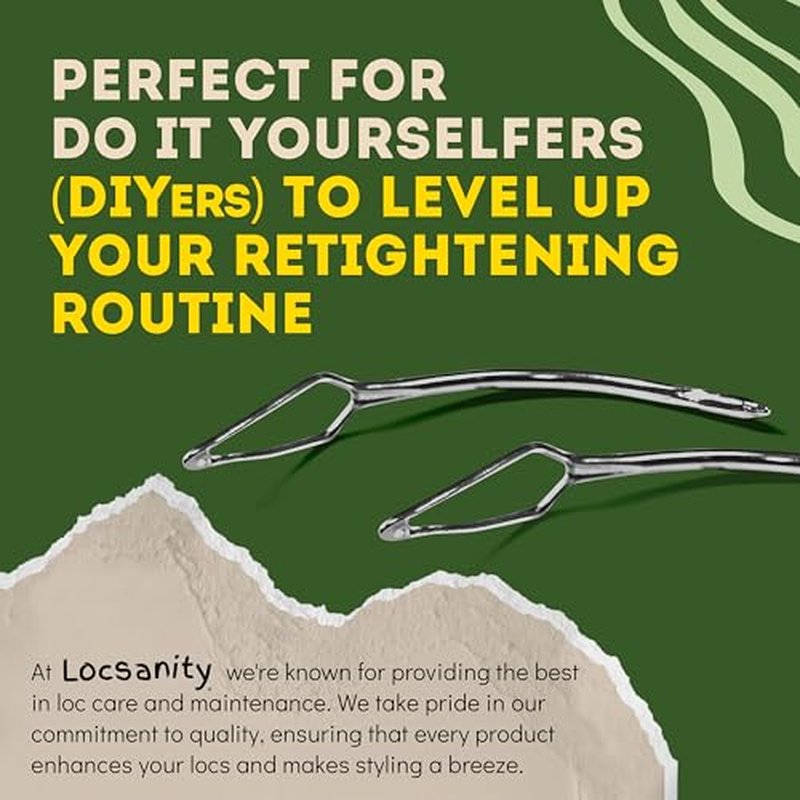 Locsanity Ergonomic Interlocking Tool for Microlocs & Dreadlocks