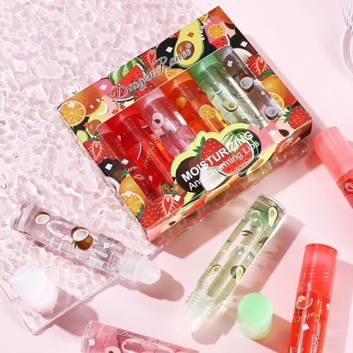 6-Piece Fruit Lip Oil Set - Hydrating Lip Gloss Collection