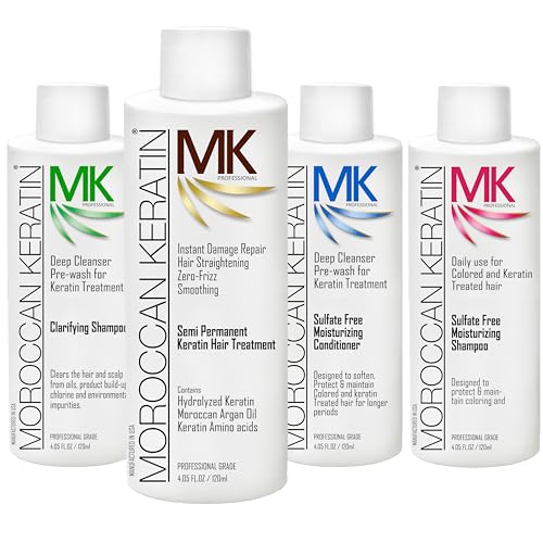 Moroccan Keratin Hair Straightening Treatment Set - 4pc