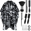 Barber Cape 63" x 55" with Neck Duster Brush Adjustable