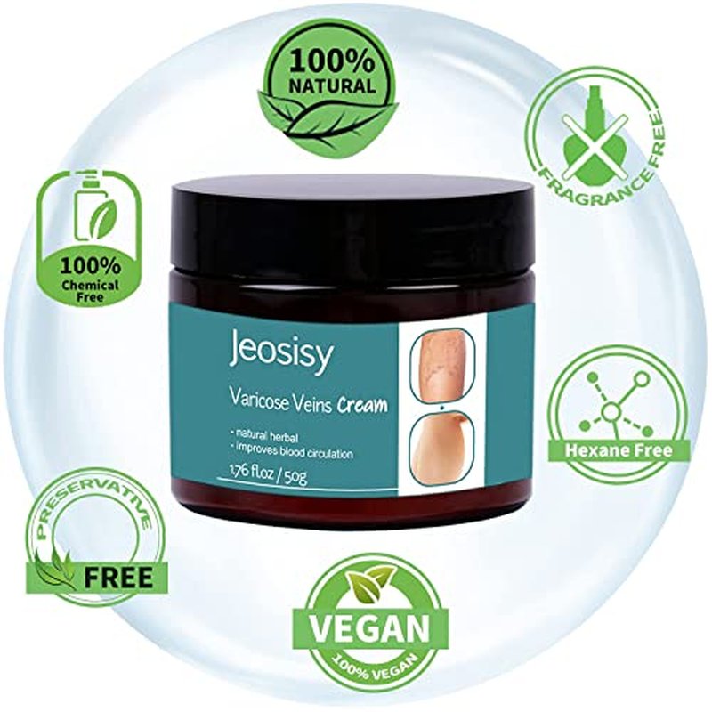 Natural Varicose Vein Cream for Soothing Legs & Skin