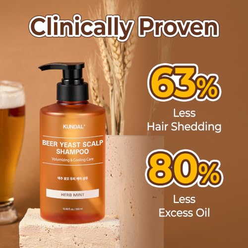 KUNDAL Herb Mint Scalp Shampoo - Hair Shedding Control, 16.9 fl oz