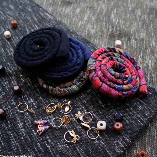 4 Pieces Spiral Lock Hair Tie Dreadlock Hair Tie for Women and Men Braids Dreadlock Accessories Colorful Dread Ties for Braids Loc Thick Curly Hair (Multi)