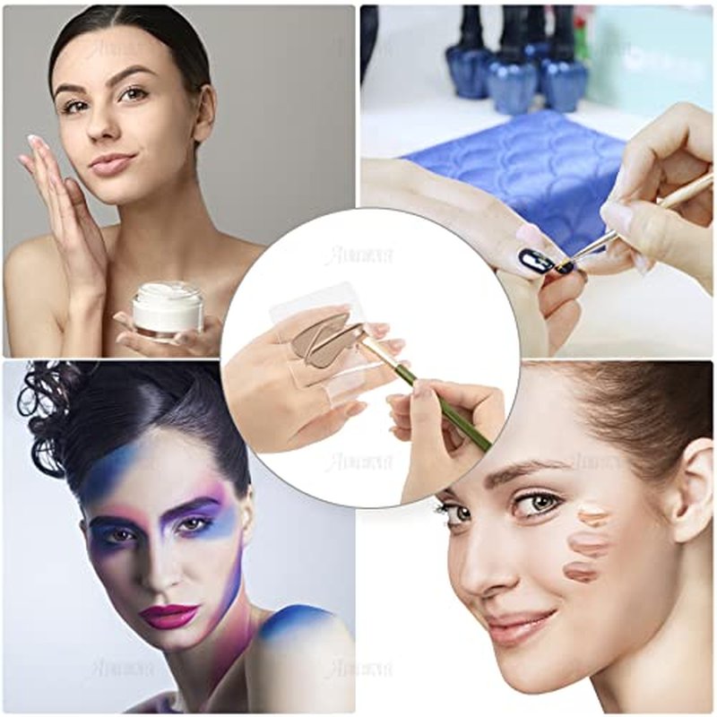 AUEAR 3 Pack Acrylic Makeup Mixing Trays for Nail Art & Foundation