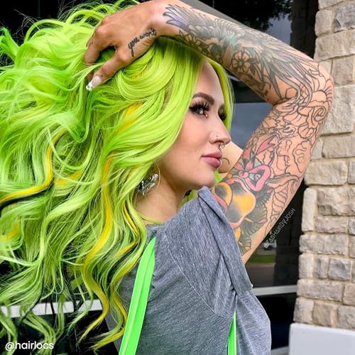 ARCTIC FOX Space Cowgirl Vegan Green Hair Dye 4 fl oz - Vibrant Semi-Permanent Color for Light Hair