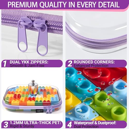 Clear Hard Shell Organizer Cases 3-Pack | PET Storage