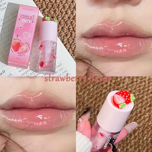Baorder 4-Piece Moisturizing Fruit Lip Oil Gloss Set