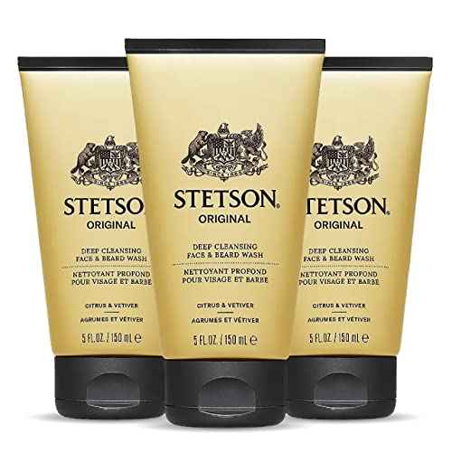 SCENT BEAUTY STETSON Personal Care Face & Beard Moisturizer Facial Moisturizer for Men - Cream for Face & Beard - 5 oz - 3 Pack - Original Fragrance