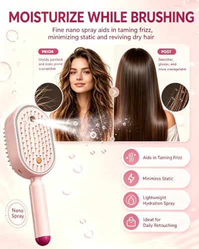 Electric Spray Air Cushion Massage Comb for All Hair Types