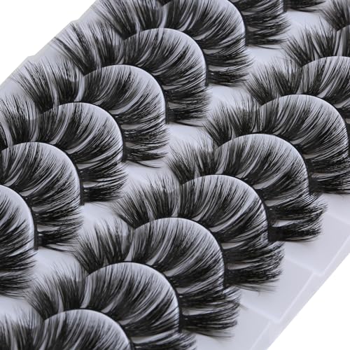 SUNWELL 18mm Mink Lashes 8D Fluffy Cat Eye - 10 Pairs