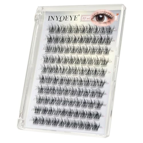 Self-Adhesive 5D-Curl Eyelash Clusters - 100pcs, 12-13mm