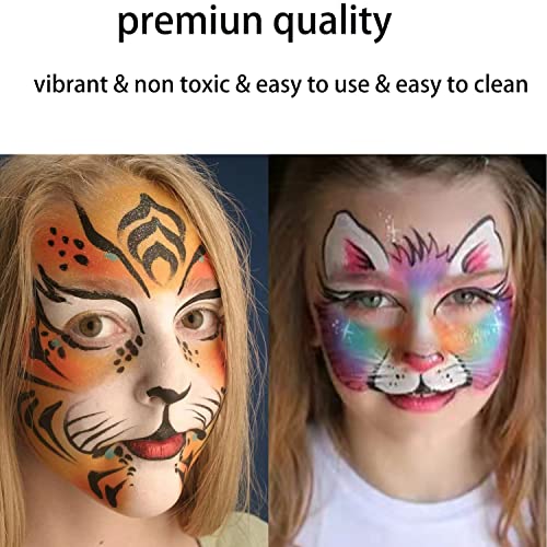12pcs Glow Face Body Paint - UV Black Light Makeup Kit