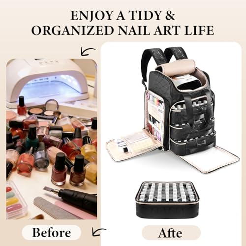 Extra Large Nail Polish Organizer Bag - Holds 126 Bottles