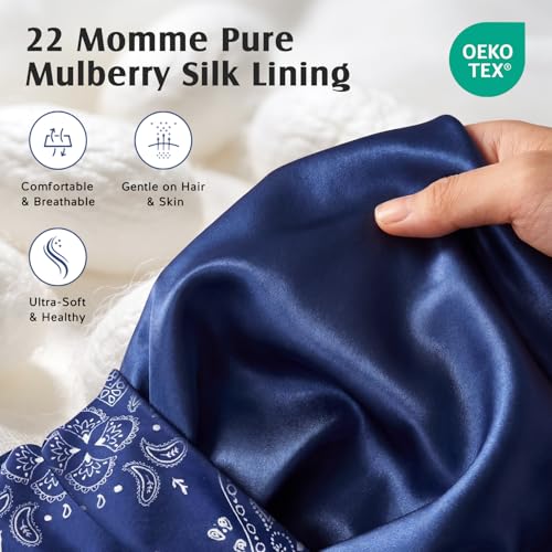 YFONG Mulberry Silk Hair Bonnet for Sleeping - Adjustable & Luxurious