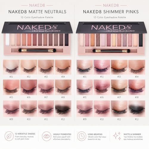 Sulily 24 Colors Naked Eyeshadow Palette, Matte Shimmer