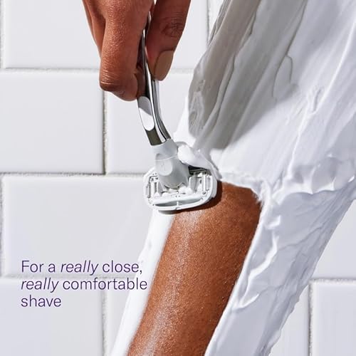 Flamingo Razors for Women, 1 Razor (Polished Chrome) Handle and 1 Razor Blade Refill