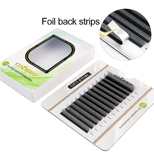 5D W Lash Extensions Premade Fans Faux Mink 8-15mm Mix