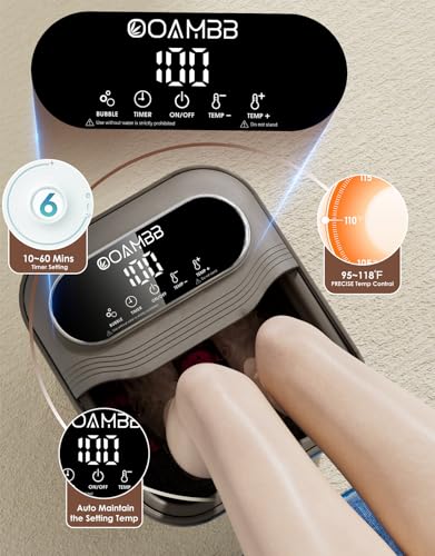 Collapsible Foot Spa with Heat, Bubbles & Touch Control