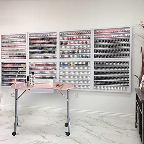 Portable Foldable Nail Desk with Lamp & Wrist Rest