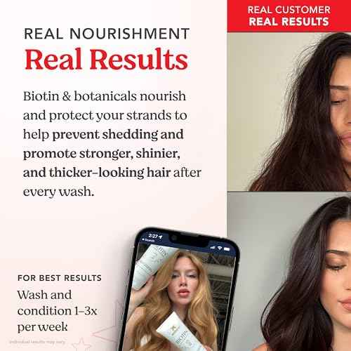 HAIRtamin Shampoo and Conditioner Set - Paraben & Sulfate Free, Volumizing & Moisturizing, Natural Biotin Shampoos and Conditioners, Gentle Moisturizer on Curly & Color Treated Hair