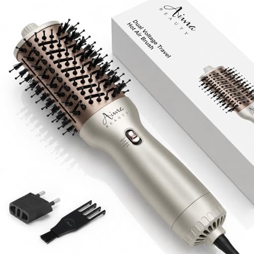 Aima Beauty 2.3 Inch Dual Voltage Hair Dryer Brush - Ionic Frizz-Free
