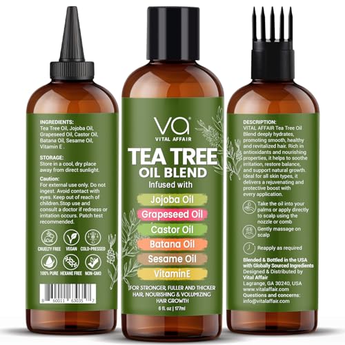 Tea Tree Oil for Hair & Scalp - Dandruff Treatment 6 fl oz