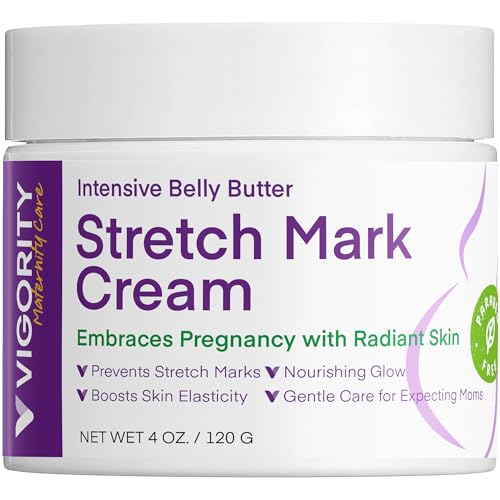 Vigority Maternity Stretch Mark Cream - Pregnancy Belly Butter & Scar Treatment - 4 Oz