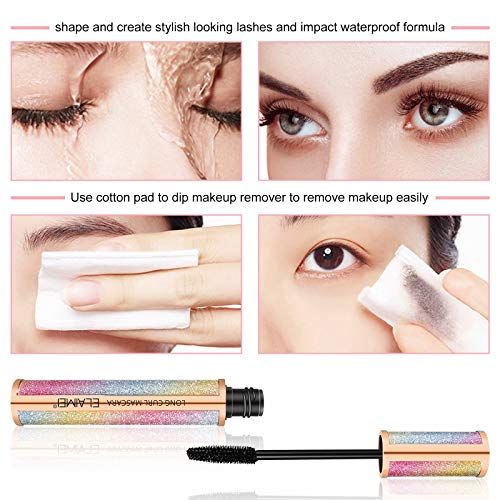 Mascara Cream Waterproof, Intense Length, Beauty Big Eye, Volume & Definition, No Smudging, No Clumping Lasting All Day, Black, Dermatologist & Ophthalmologist Tested