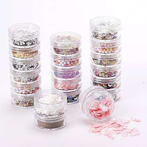 Stackable Cosmetic Containers 10g - 5 Pack Clear Jars