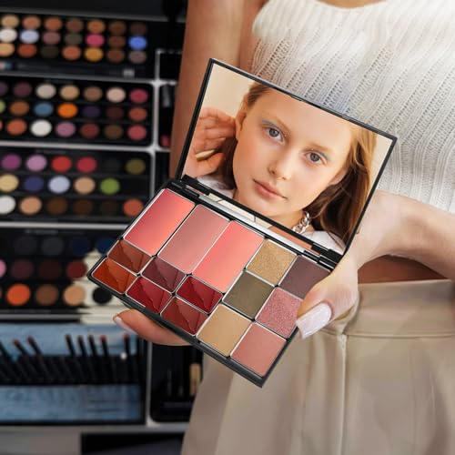 Beaupretty Magnetic Makeup Palette with Mirror - 15 Pans