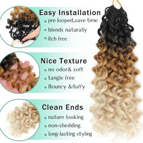 Gogo Curl Crochet Hair 8 Packs Pre-Looped Curly Extensions 8 Inch
