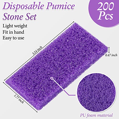 200 Pcs Disposable Pumice Stones for Professional Pedicure Care