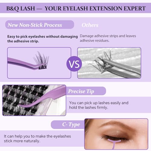 Eyelash Extension Tweezers Set - 3 PCS Lash Applicator Kit